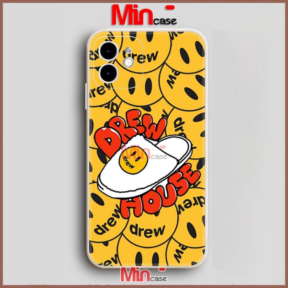 Ốp lưng iPhone Drew cạnh viền vuông silicon mềm dẻo cho iphone 6/6s/7/8/X/XS/XR/11/12/13 Pro Plus Max cute dễ thương đẹp