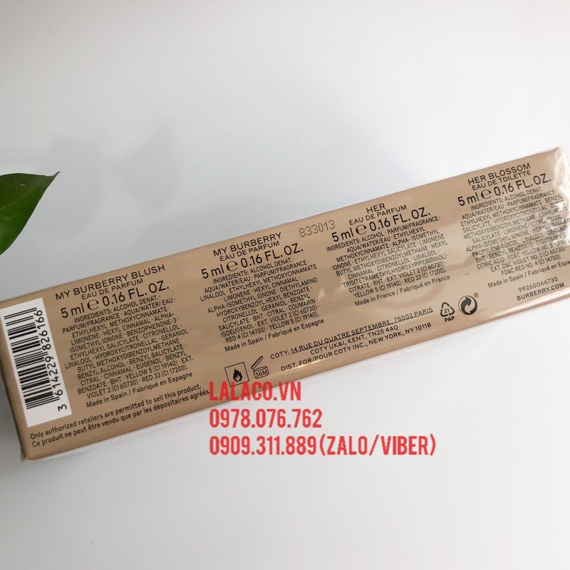 Bộ Nước Hoa Mini - Gift Set Burberry 4 chai