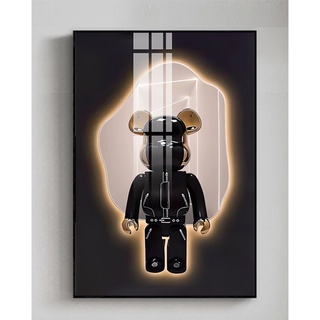 Tranh Laminate Tráng Gương - Treo Tường Phòng Khách, Phòng Ngủ Nghệ Thuật Bearbrick - Kaws TƯỜNG VIP