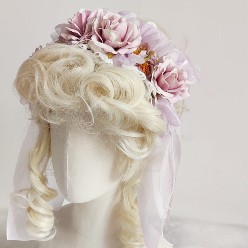 Băng Đô Ren Hoa Phong Cách Lolita Xinh Xắn Cho Nữ