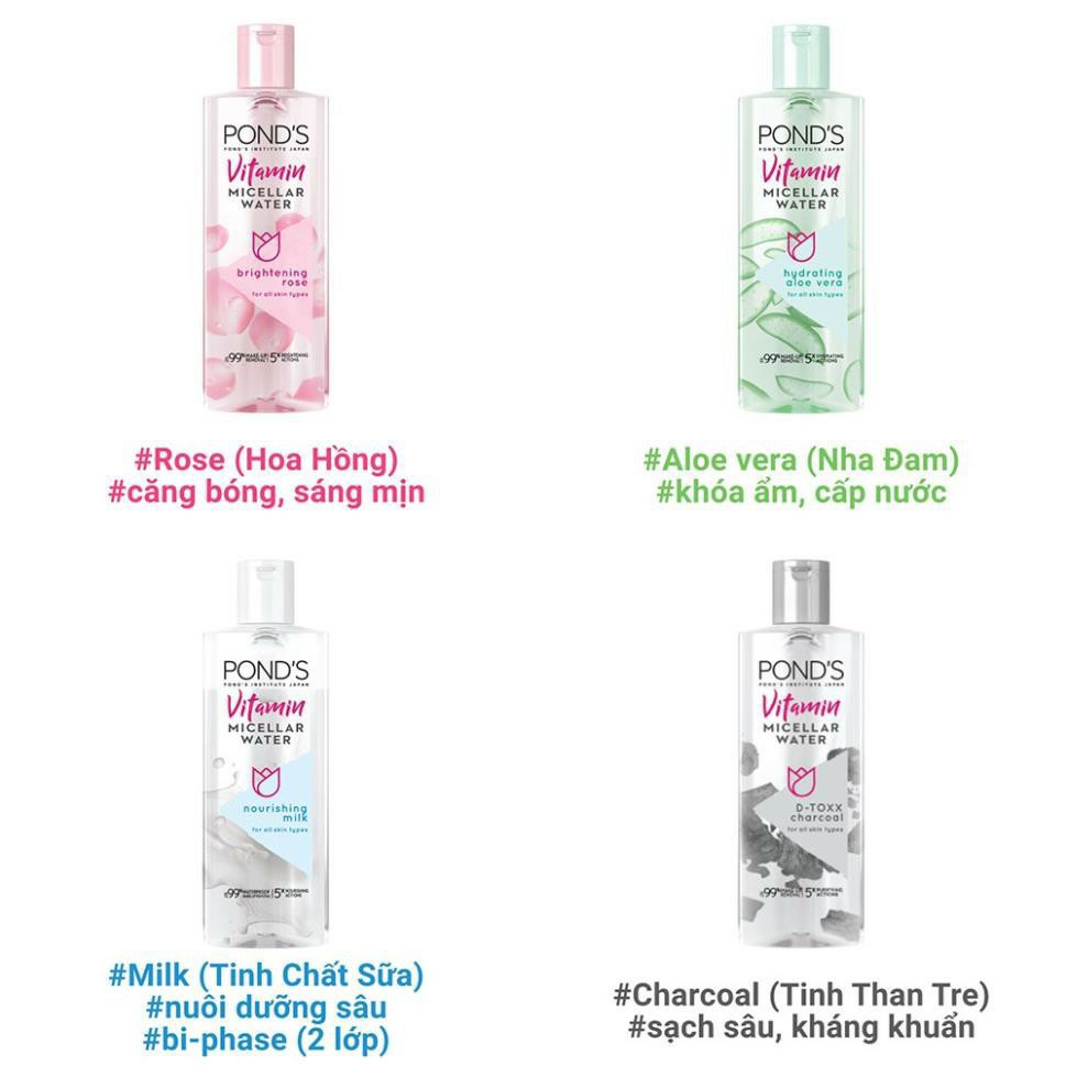 Nước tẩy trang làm sáng da Pond's White Beauty Micellar Water Vitamin 100ml