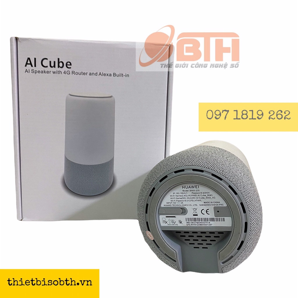 Bộ phát WiFi 4G Huawei AI Cube B900-230, Tốc độ LTE CAT6 300Mbps, WiFi AC 1167Mbps B900