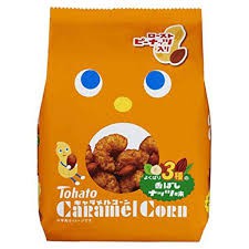 Bánh Bắp Caramel Tohato kèm hạnh nhân