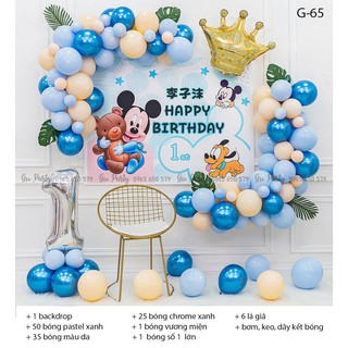 Set Bóng Trang Trí Thôi Nôi Bé Trai Tuổi Chuột