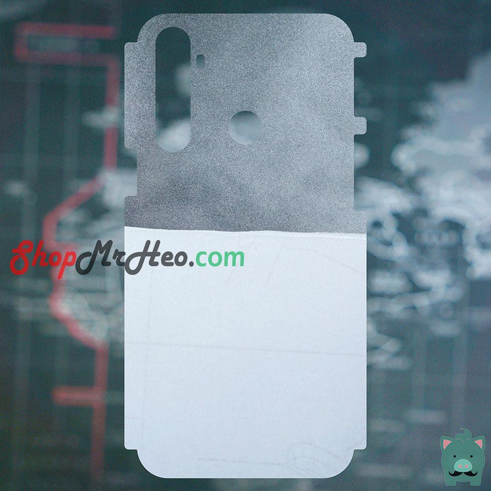 Skin Dán Mặt Sau Lưng Vân 3D Realme 5 - Realme 5i - Realme 5s - Realme 5 Pro - Carbon, Hình Hộp, Nhám, Vân da