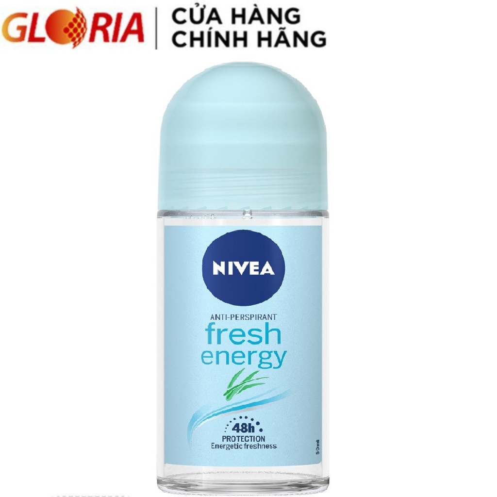 [Mã COSGLORIAT3 -8% đơn 250K] Lăn Ngăn Mùi NIVEA Tươi Mát Sức Sống 50ml - 83754