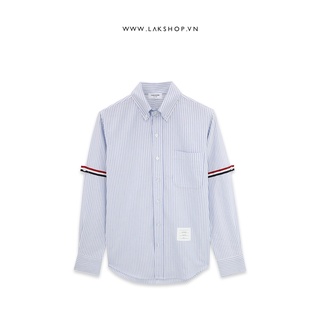 Áo sơmi T.B  Blue University Stripe Grosgrain Armband Oxford Shirt