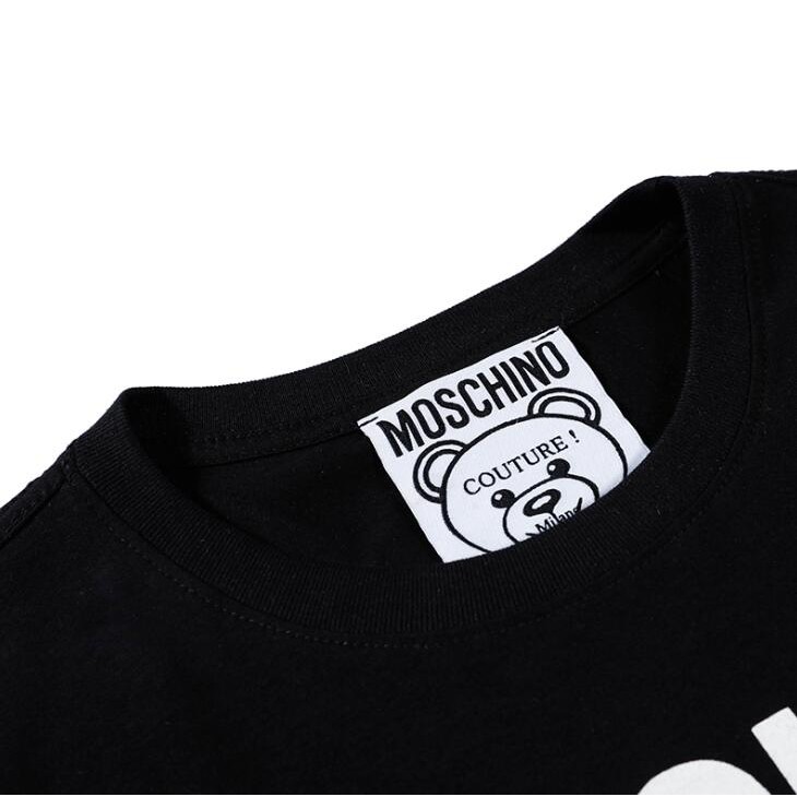 Áo thun cotton ngắn tay in họa tiết Moschino