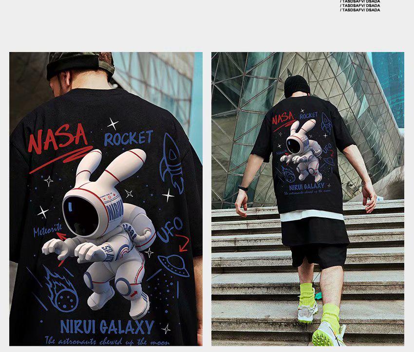 Áo Thun Tay Ngắn In Hình Thỏ Trẻ Trung Dành Cho Nam Nữ Size S-8Xl | BigBuy360 - bigbuy360.vn