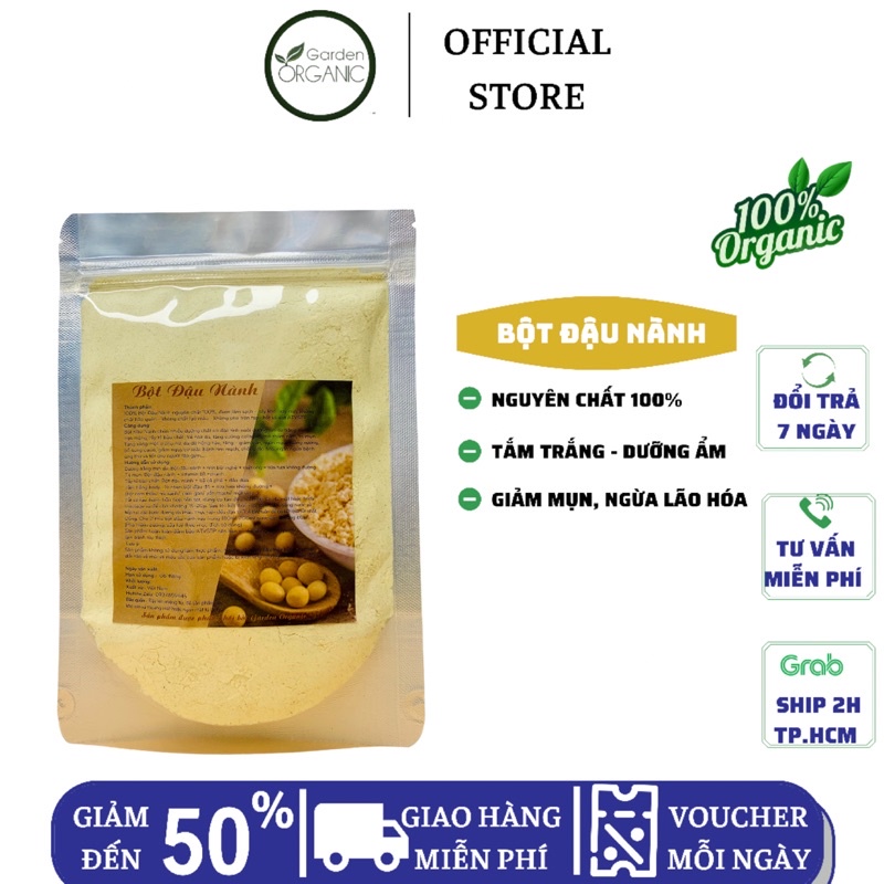 1KG BỘT ĐẬU NÀNH [ATVSTP-UỐNG -LÀM ĐẸP] NGUYÊN CHẤT 100%