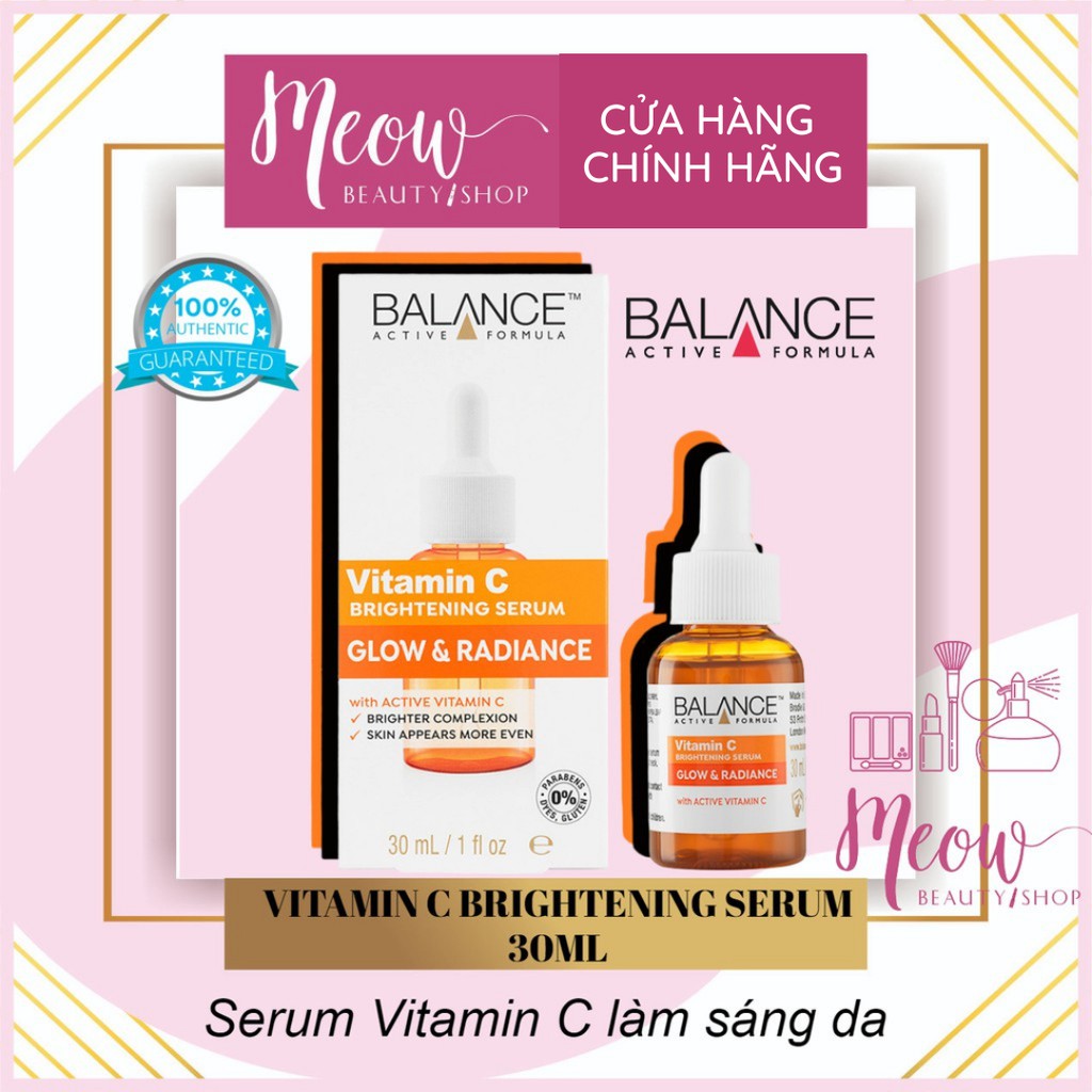 Serum Balance vitamin C dưỡng sáng da mờ thâm Balance Active Formula Brightening 30ml-60ml - Meow Beauty Shop Trinh Meow
