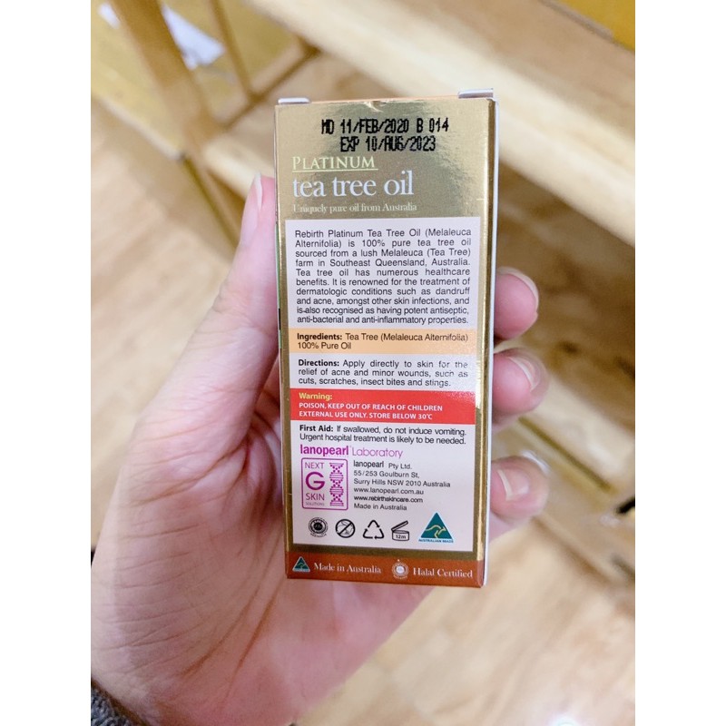 Tinh Dầu Tràm Trà Rebirth Life Platinum Tea Tree Oil