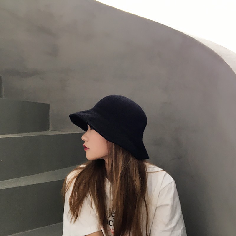 Mũ tai bèo vải cotton màu trơn dễ thương phong cách Hàn Quốc thời trang dành cho nữ
