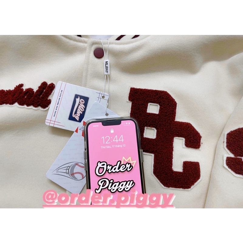 Áo Khoác MLBNY Jacket Baseball Nỉ - Chính Hãng