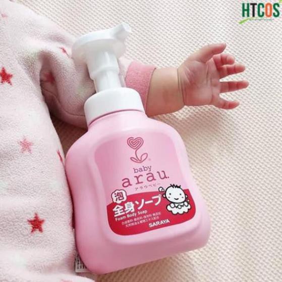 (có bill siêu thị Nhật) Sữa Tắm Gội Trẻ Em Arau Baby Foam Body Soap 450ml Chính Hãng Nhật Bản