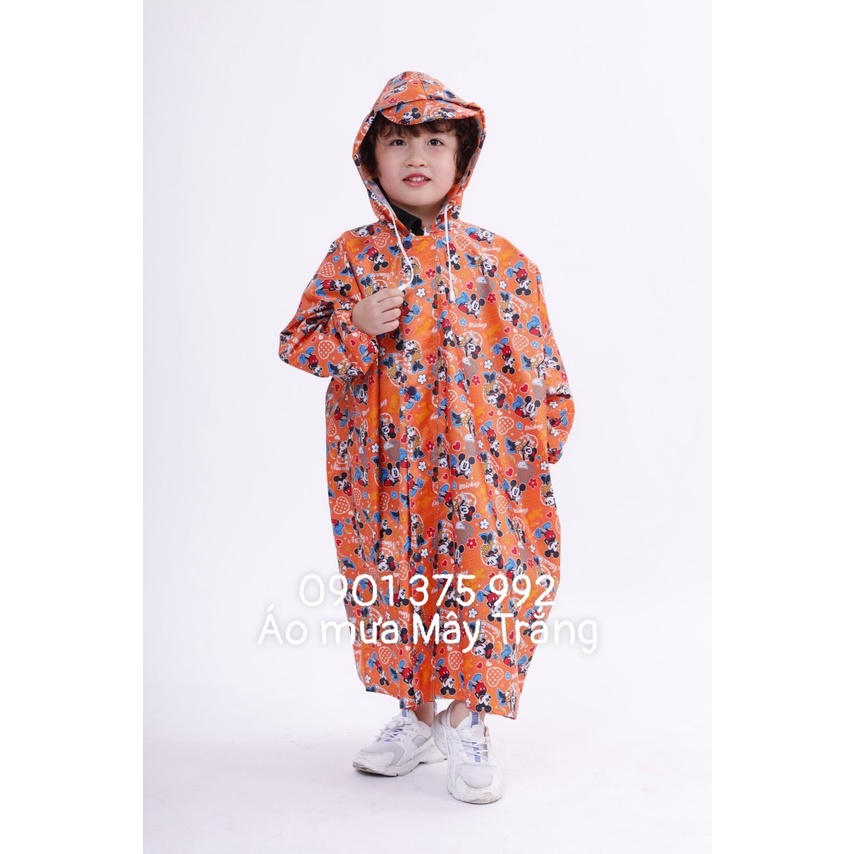 Áo Mưa Dây Kéo Vải Dù Tiện Lợi Cho Bé - Chọn Màu Bé Thích