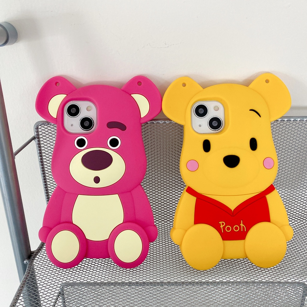 Ốp Điện Thoại Mềm Chống Sốc Hình Gấu Pooh Cho iPhone 6 7 8P X XS XR 11 12 13 14 promax