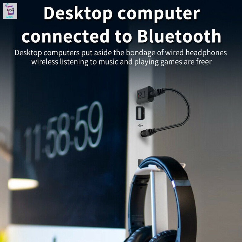 Bộ Thu Phát Âm Thanh Bluetooth 5.0 Cho Tv / Pc / Loa / Laptop