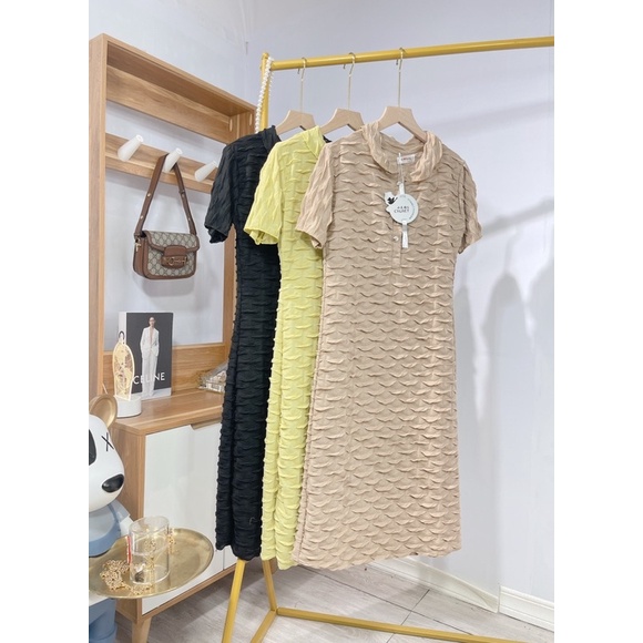 [ 𝐅𝐑𝐄𝐄 𝐒𝐇𝐈𝐏 ] Váy Body Len Mongtoghi Xòe Đuôi Cá Cúc Ngực Dáng Dài