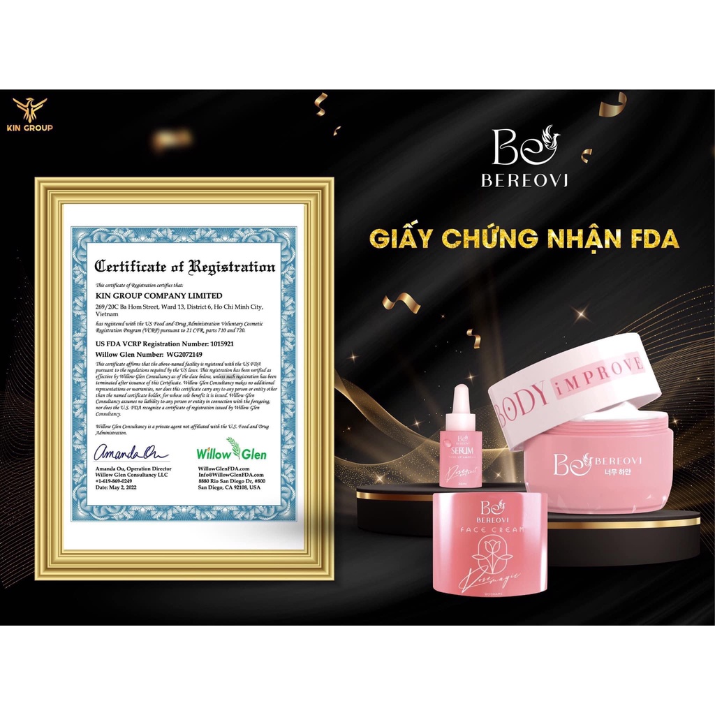 [Chính hãng] Kem Body Thu Thuỷ Bereovi Improve Tone Up B5 Be 220g