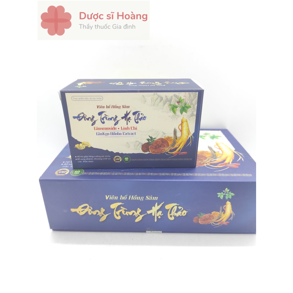 Viên Bổ Hồng Sâm Đông Trùng Hạ Thảo Ginsenoside Linh Chi Ginkgo Biloba Extract Bổ Sung Vitamin Khoáng Chất