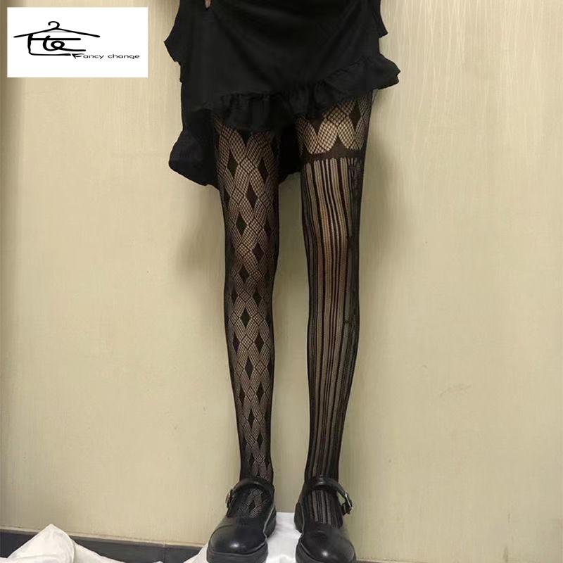 Quần Tất Lưới Xuyên Thấu Họa Tiết Ngôi Sao Phong Cách lolita Dễ Phối Đồ Cho Nữ