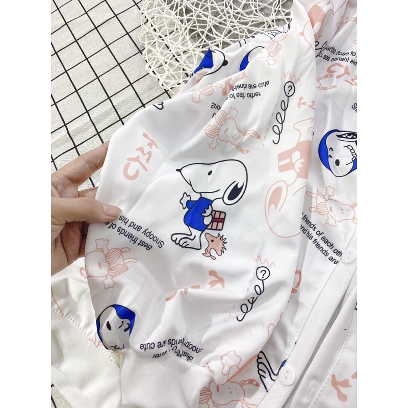 [GIÁ HUỶ DIỆT] Áo Cadigan Snoopy Chất Dày Đẹp Free Size &lt;60kg - Áo Đi Nắng Unisex (video ảnh thật)