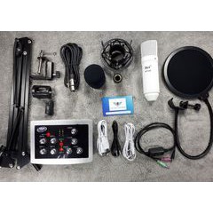Combo Mic ISK AT100 + Soundcard HF 5000 Kèm Phụ Kiện