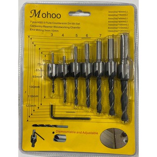 BỘ MŨI KHOAN GỖ 2 TẦNG 7 CÂY MOHOO