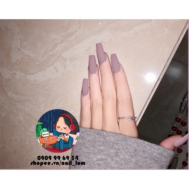 Móng Giả - Nail Dài Đơn Màu [Sẵn Keo - Đóng Hộp 24 Mẫu Đủ Size]
