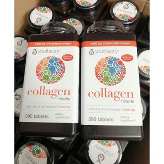 VIÊN UỐNG ĐẸP DA – CHỐNG LÃO HOÁ – COLLAGEN YOUTHEORY 390 VIÊN CỦA MỸ (MẪU MỚI )