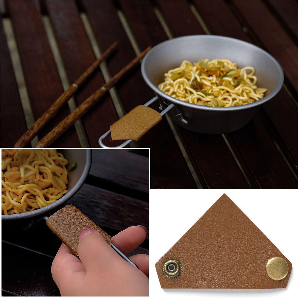 Set 4 Găng Tay Da Hình Tam Giác Có Khóa Cài Chất Lượng Cao