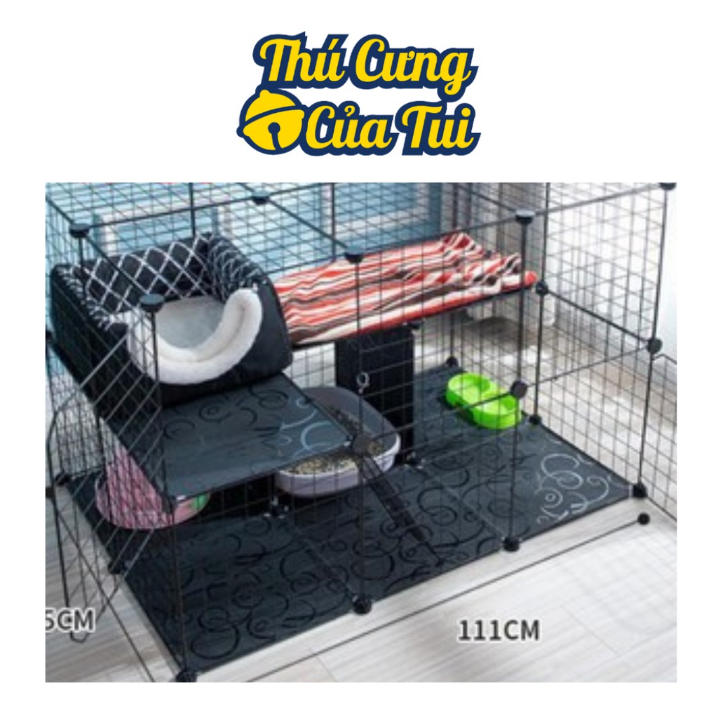 Combo Lưới Ghép Chuồng Quây Thú Cưng Chó Mèo ( tặng chốt ) - Combo 2 Tầng 3x2x2 - Thú Cưng Của Tui
