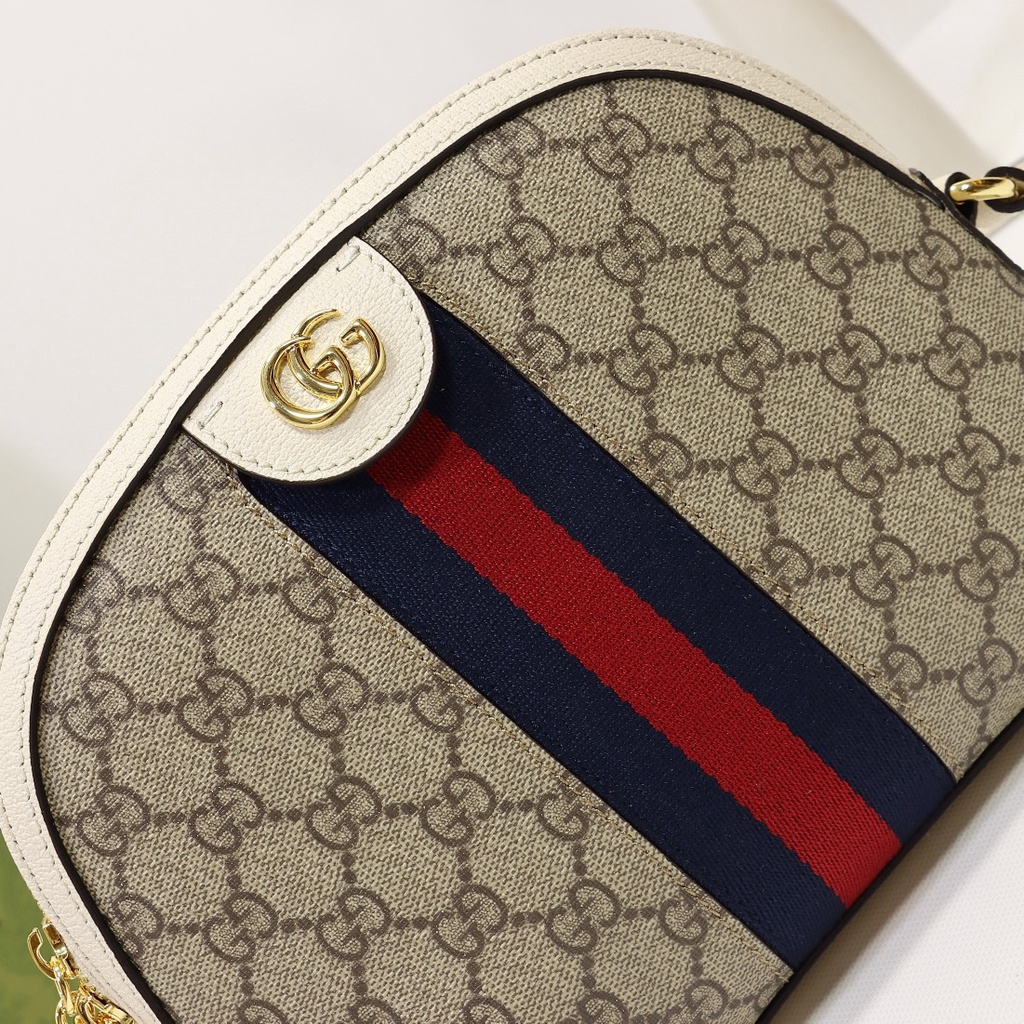 Túi đeo chéo nữ da thật thời trang cao cấp Gucci GG GC thiết kế họa tiết monogram