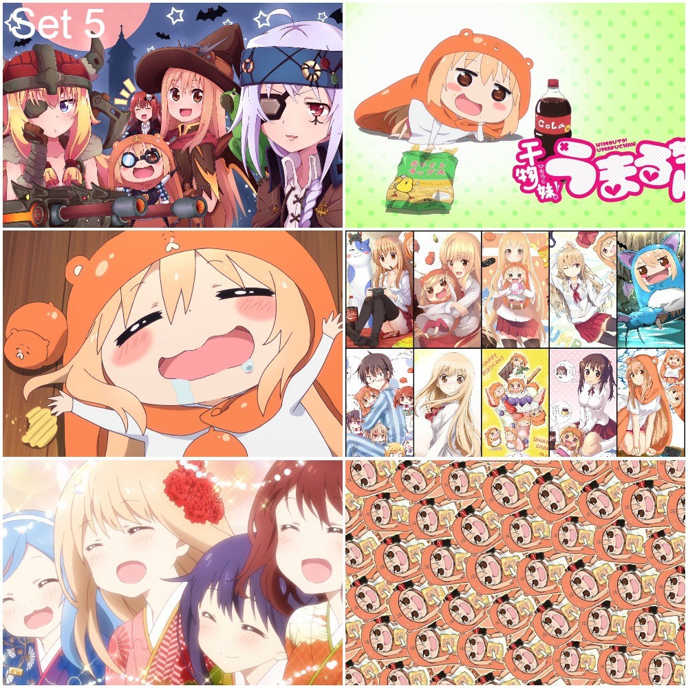 Bộ 6 Áp phích - Poster Anime Himouto! Umaru-chan - Cô em gái hai mặt (bóc dán) - A3,A4,A5