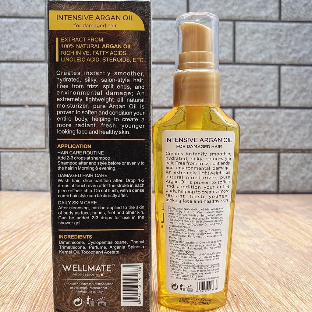 Tinh Dầu Dưỡng Tóc phục hồi WELLMATE KERATINARGAN OIL 60ML