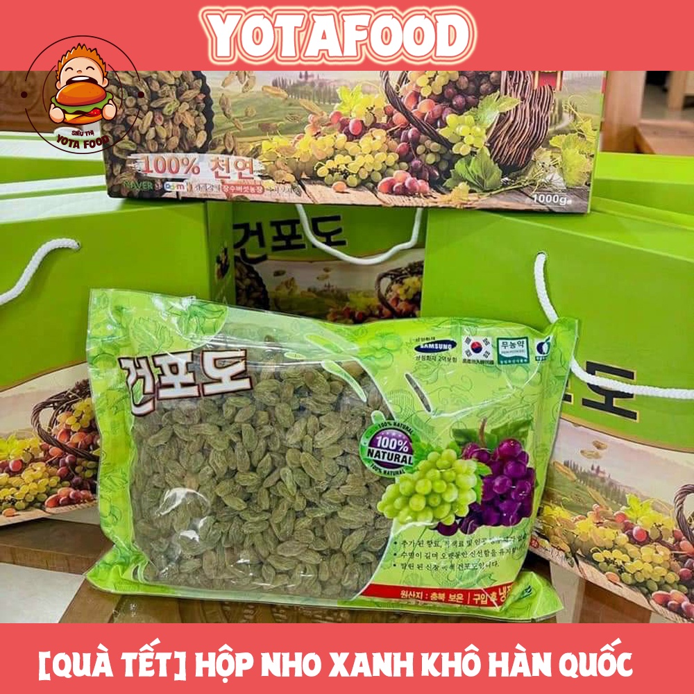 [ Quà Tết ] Hộp Nho Xanh Khô Hàn Quốc phù hợp tặng,biếu,trưng bày ngày Tết | Yotafood | BigBuy360 - bigbuy360.vn