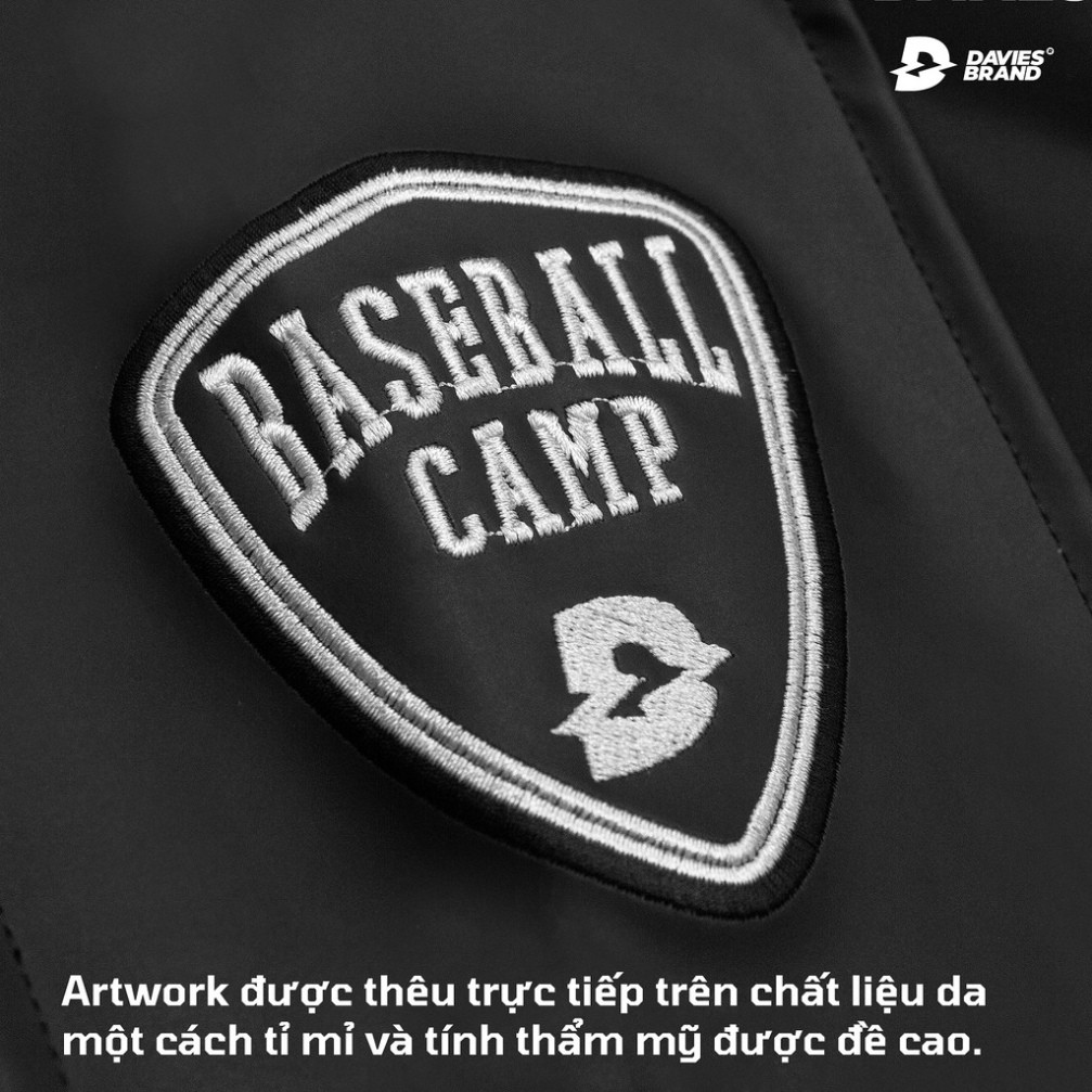 Áo khoác bomber bóng chày thêu chữ Davies brand - Leather Varsity Jacket Baseball Academy Bomber