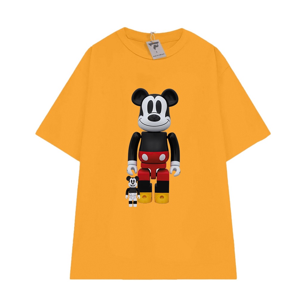 Áo thun unisex form rộng tay lỡ in hình cute mềm mát FPLUS FP80