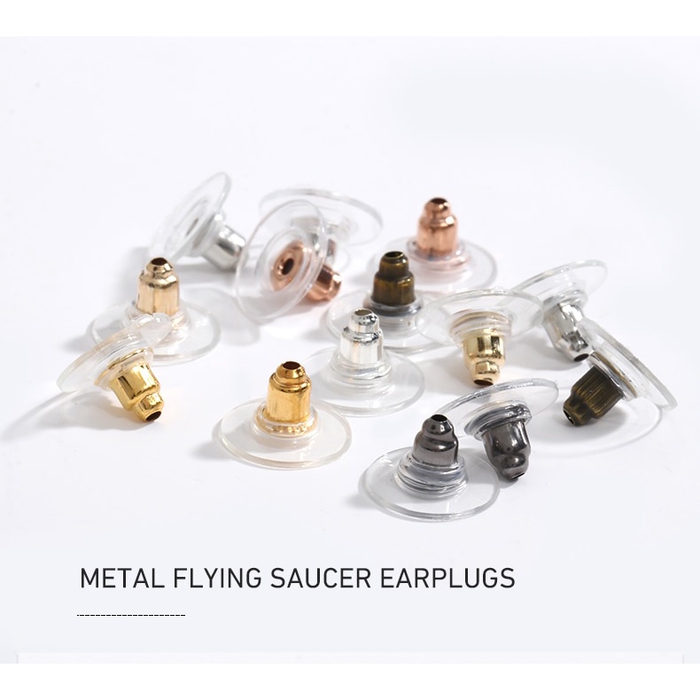 Set 100 / 200 / 300 Móc Làm Khuyên Tai 11x6MM Bằng Silicon Cao Su Diy