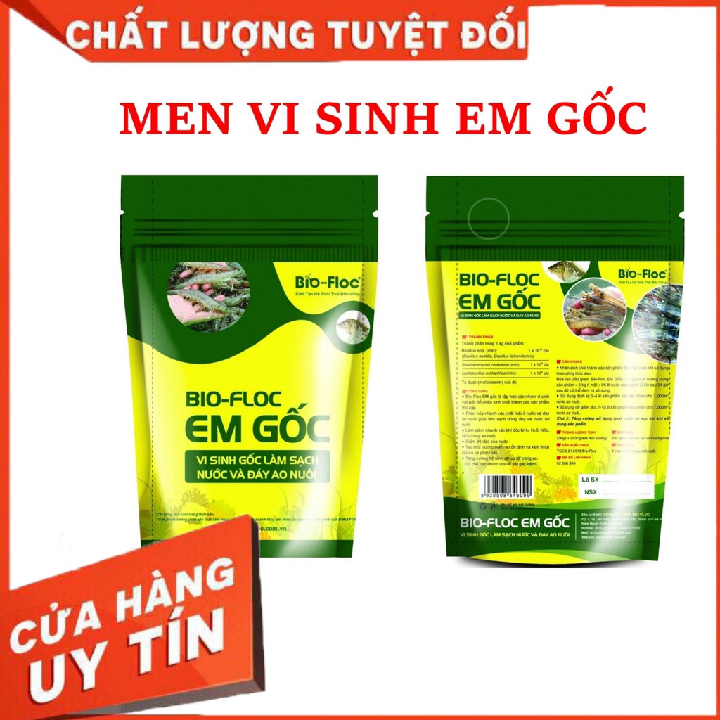 [TẶNG MÃ 50K] -  Men xử lí đáy ao - BioFloc EM gốc sạch nước ao nuôi cá ăn khỏe, mau lớn- Thuốc Thủy Sản Minh Tuệ