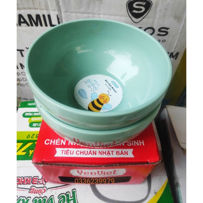 SET 2 CHÉN NHỰA, BÁT ĂN INOCHI 415ML CHO BÉ - hkm Yến Việt
