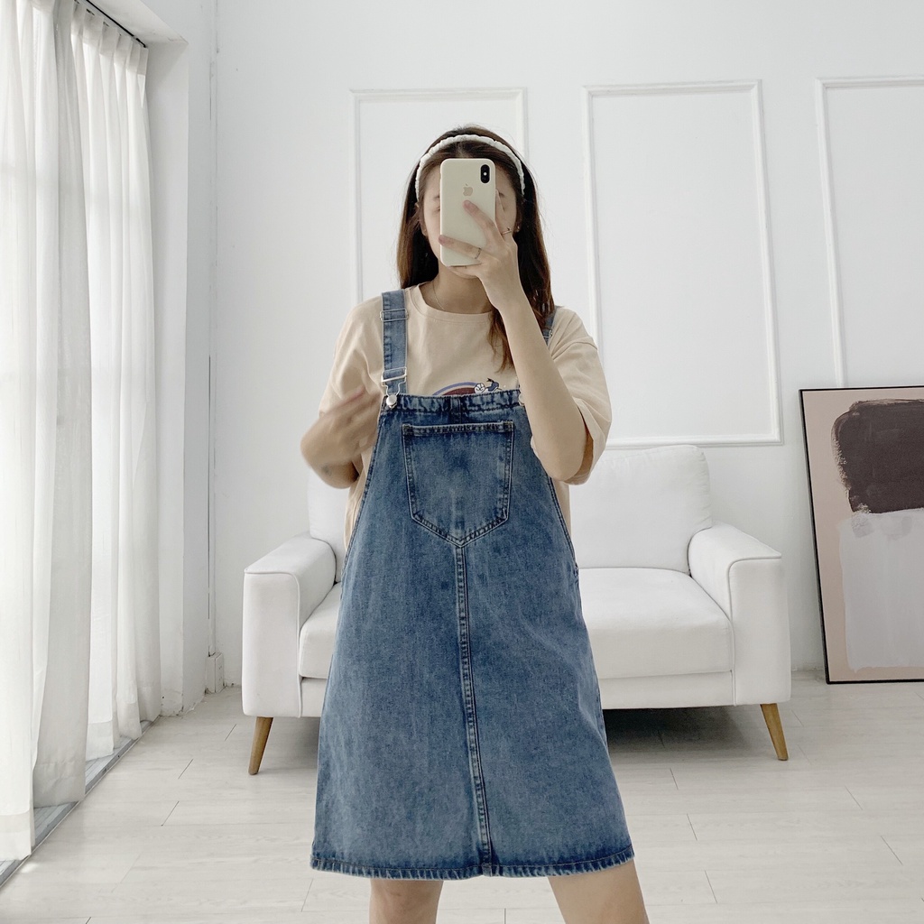 Yếm Váy Jean Xanh - Leda