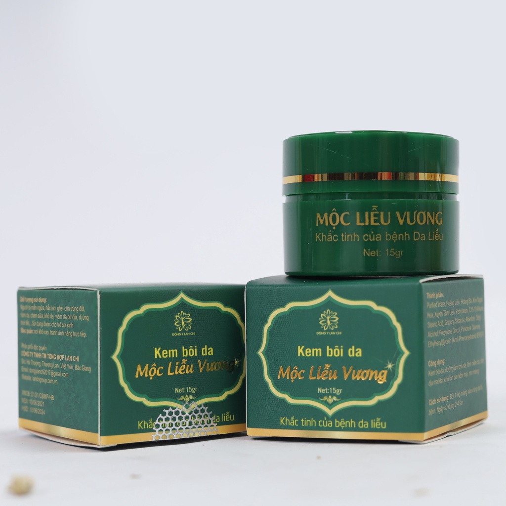 Kem bôi da dị ứng mẩn ngứa Mộc Liễu Vương - Đông Y Lan Chi hũ 15 gram, kem bôi viêm da cơ địa nấm ngứa hắc lào