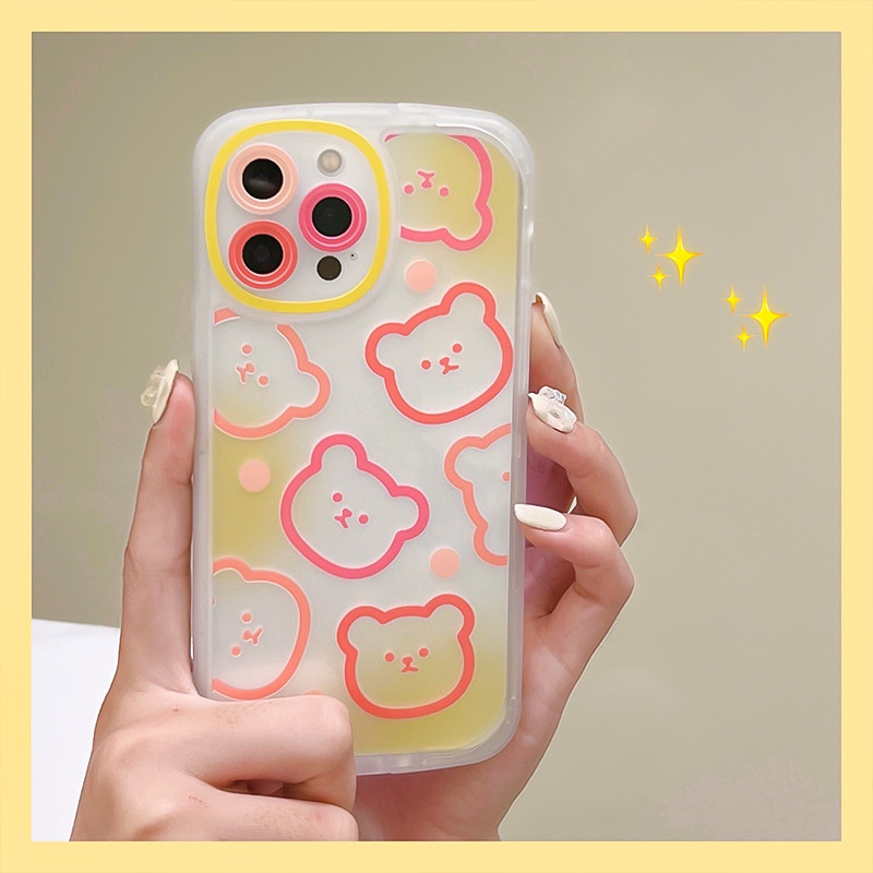 Ốp Điện Thoại Có Giá Đỡ Hình Đầu Gấu Hoạt Hình Cho iphone7 / 7plus / 8 / 8plus / xs / 11 / 12 / 13 / 14 / pro / max / plus / promax