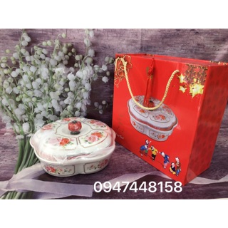 Khay đựng mứt bằng sứ cao cấp