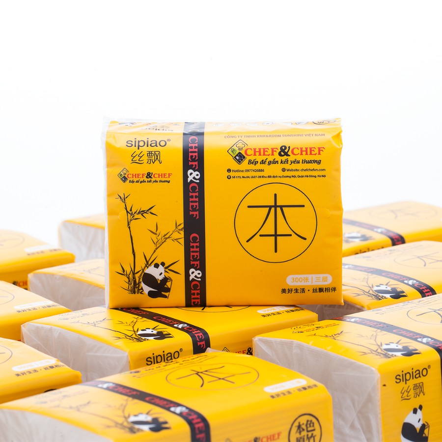 Khăn Giấy Lụa Premier hộp 180 tờ 2 lớp/ Elène 3 Lớp / YU XIAN / Gấu Trúc Sipao