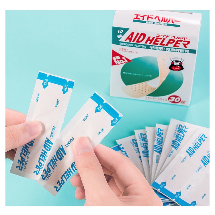 Hộp 30 Băng Keo Cá Nhân Chống Thấm Nước, Thoáng Khí Hỗ Trợ Cầm Máu Nhanh Chóng