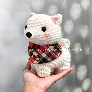 CHÓ SAMOYED Handmade bằng len nhập khẩu an toàn cho bé