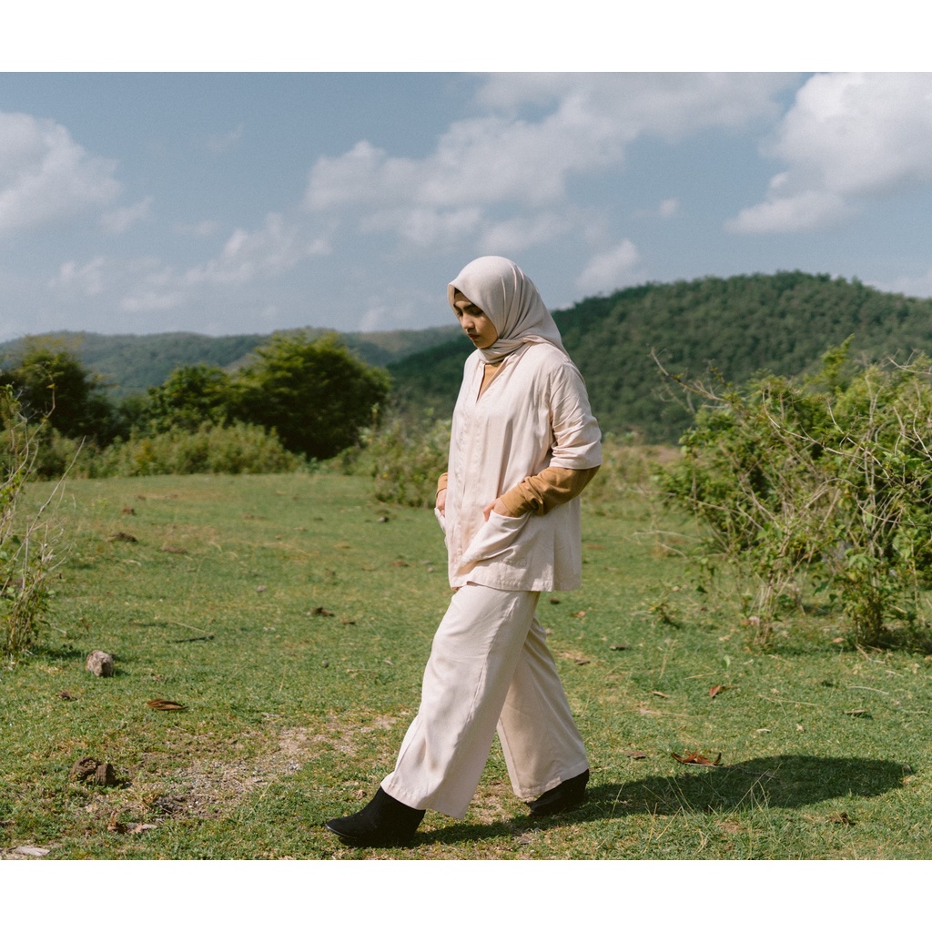 Quần Sora Cullote Cơ Bản Màu Kem